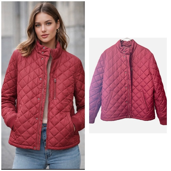 Banana Republic Jackets & Blazers - Banana Republic Women's Quilted Puffer Jacket - Red